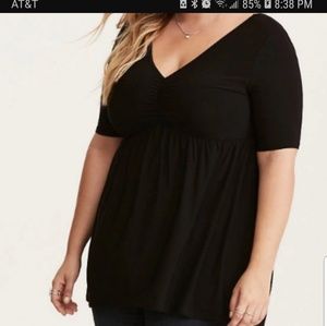 Torid black babydoll top